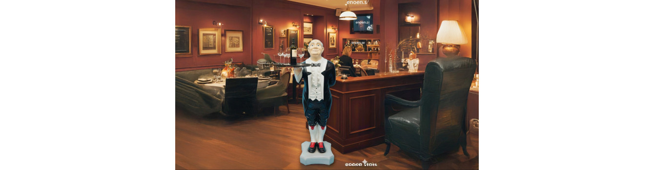 Skulptur Butler med bricka