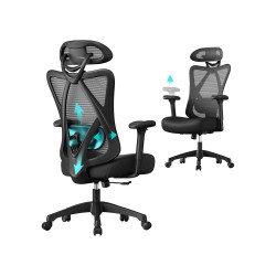 Ergonomisk Kontorsstol Svart | 150 kg Lastkapacitet | Dropshipping