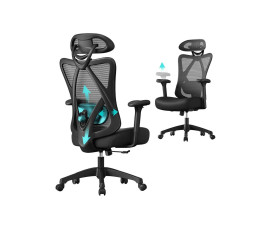 Ergonomisk Kontorsstol Svart | 150 kg Lastkapacitet | Dropshipping