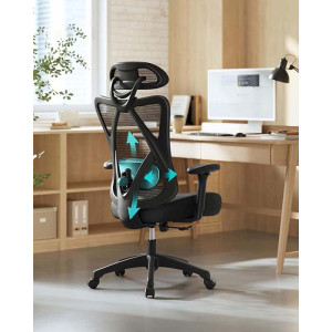 Ergonomisk Kontorsstol Svart | 150 kg Lastkapacitet | Dropshipping