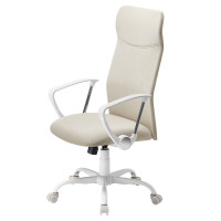 Ergonomisk Kontorsstol Beige – Vridbar med S-format Ryggstöd 