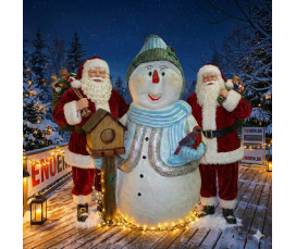 Stor Snögubbe 180 cm - Glasfiber för Julskyltning och Marknadsföring