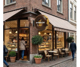 Stor Chokladmunk Figur – 71 cm Stående Konditori-Bageridekoration