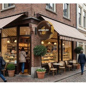 Stor Chokladmunk Figur – 71 cm Stående Konditori-Bageridekoration