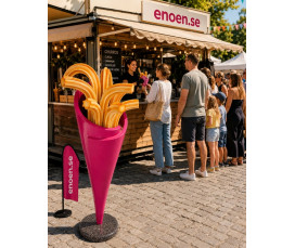 Stor 3D Churros Reklamfigur (140 cm)