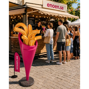 Stor 3D Churros Reklamfigur (140 cm)