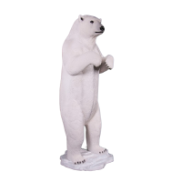 STOR STÅENDE ISBJÖRN I GLASFIBER - 213 CM (SKULPTUR / KONST)