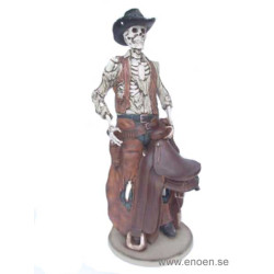 SKELET COWBOY 188 CM MED SADEL I NATURLIG STORLEK