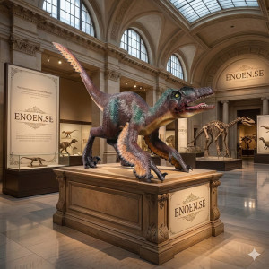 Velociraptor Glasfiberfigur 251 cm skulptur 