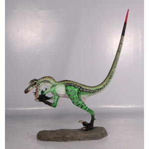 Dinosurie skulptur velociraptor 215 cm 