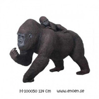 Gorilla hona med sin unge 124 cm