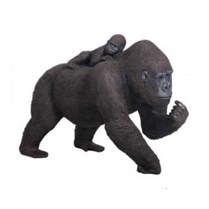 Gorilla hona med sin unge 124 cm