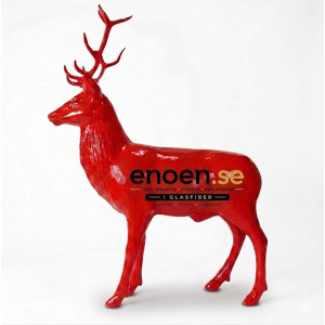 Stor Kronhjort 224 cm – Majestätisk 3D Glasfiber Skulptur för Reklam & Display