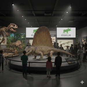 DIMETRODON I NATURLIG STORLEK - 376 CM GLASFIBERSTATY
