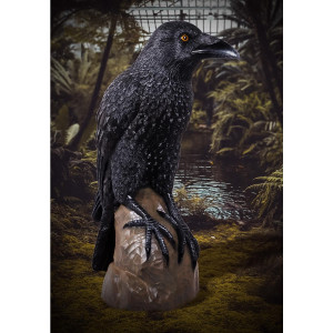 Mystisk Stor Korp Skulptur i Glasfiber 150 cm Mystisk Stor Korp Skulptur i Glasfiber 150 cm