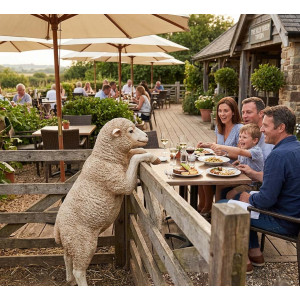 Merinofår Skulptur – Reklamdisplay för Butik, Restaurang & Event