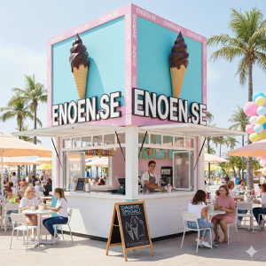 Väggmonterad Mjukglass Reklam Twist Choklad 91 cm Väggmonterad Mjukglass Reklam Twist Choklad 91 cm