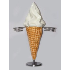 Ice Cream karusell  (hållare glass) Vit 40 cm 