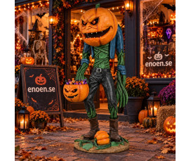 Läskig Pumpaman i Naturlig Storlek (165 cm) – Halloween