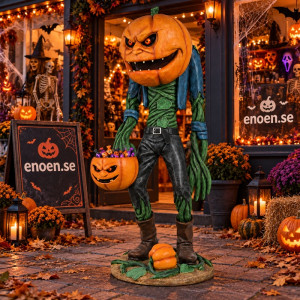 Läskig Pumpaman i Naturlig Storlek (165 cm) – Halloween