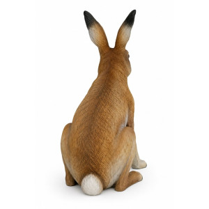 Naturtrogen Hare Skulptur i Glasfiber & Harts (60 cm) – 3D Konst för Park, Trädgård & Event