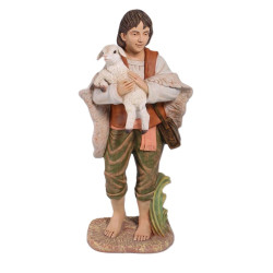 Herdepojke med lamm i famnen 110 cm