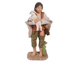 Herdepojke med lamm i famnen 110 cm