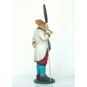 Stor Påskhare med menytavla (210 cm) – Reklamfigur i Glasfiber