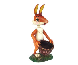 Påskhare med korg – Exklusiv Butiksdekoration 95 cm