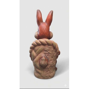 Påskhare XXL Sittande 150 cm – Exklusiv Glasfiberfigur med UV-Skydd