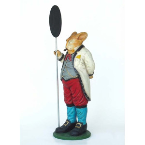 Stor Påskhare med menytavla (210 cm) – Reklamfigur i Glasfiber