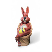 Påskhare XXL Sittande 150 cm – Exklusiv Glasfiberfigur med UV-Skydd