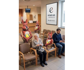 Påskhare XXL Sittande 150 cm – Exklusiv Glasfiberfigur med UV-Skydd