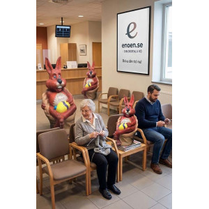 Påskhare XXL Sittande 150 cm – Exklusiv Glasfiberfigur med UV-Skydd