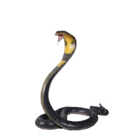 Kungskobra Skulptur i Naturlig Storlek (109 cm) – Verklighetstrogen Orm i Glasfiber
