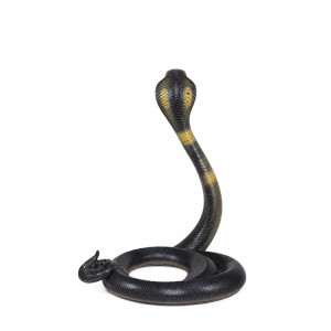 Kungskobra Skulptur i Naturlig Storlek (109 cm) – Verklighetstrogen Orm i Glasfiber