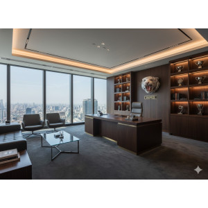 Djurvänlig Tigertrofé Vit Syntetpäls – Lyxig Väggdekor 53 cm