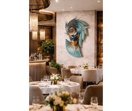 Exklusiv Fiorenza-mask i Glasfiberharts – Vägghängd Skulptur (71 cm)