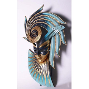 Exklusiv Fiorenza-mask i Glasfiberharts – Vägghängd Skulptur (71 cm)