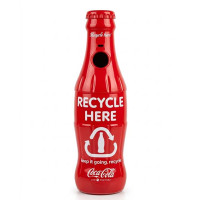 Stor Coca-Cola Recycle Reklamflaska & Avfallsbehållare (3D-figur, 150 cm)