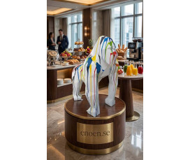 Stor Gorilla Skulptur i Glasfiber (Pop Art, 128 cm)
