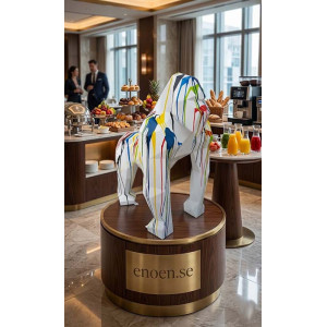 Stor Gorilla Skulptur i Glasfiber (Pop Art, 128 cm)