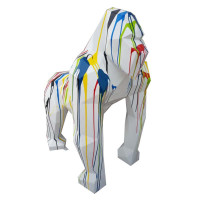Stor Gorilla Skulptur i Glasfiber (Pop Art, 128 cm)