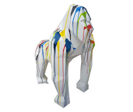 Stor Gorilla Skulptur i Glasfiber (Pop Art, 128 cm)
