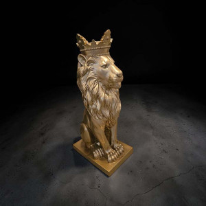 Lyxigt Guldlejon 94,5 cm | Miljövänlig Akryl