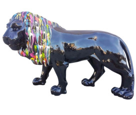 Exklusivt Popkonst Lejon (200 cm) – Modern Konst för Offentlig Miljö