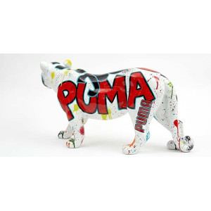 Stor popart Puma skulptur i naturlig storlek – glasfiber
