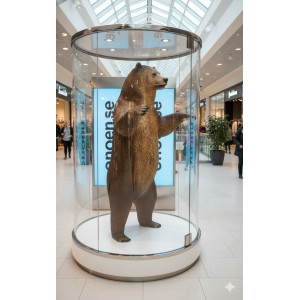 Mäktig Blickfång: Stående Björn 245 cm