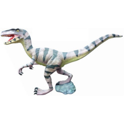 Stor Velociraptor i Glasfiber