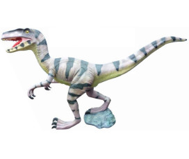 Stor Velociraptor i Glasfiber